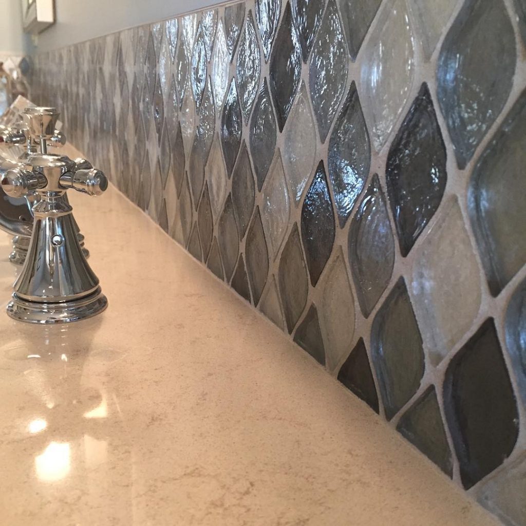 glass tile backsplash