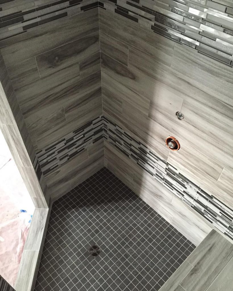 custom stone and tile shower