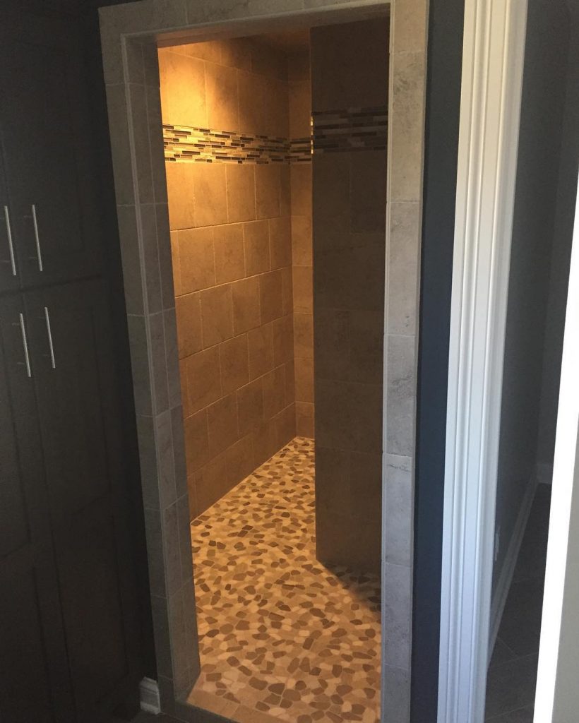 custom shower stone floor tile walls