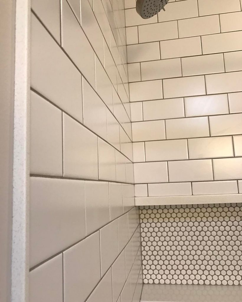 shower tile white