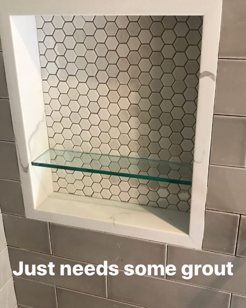 tub shower fancy shelf