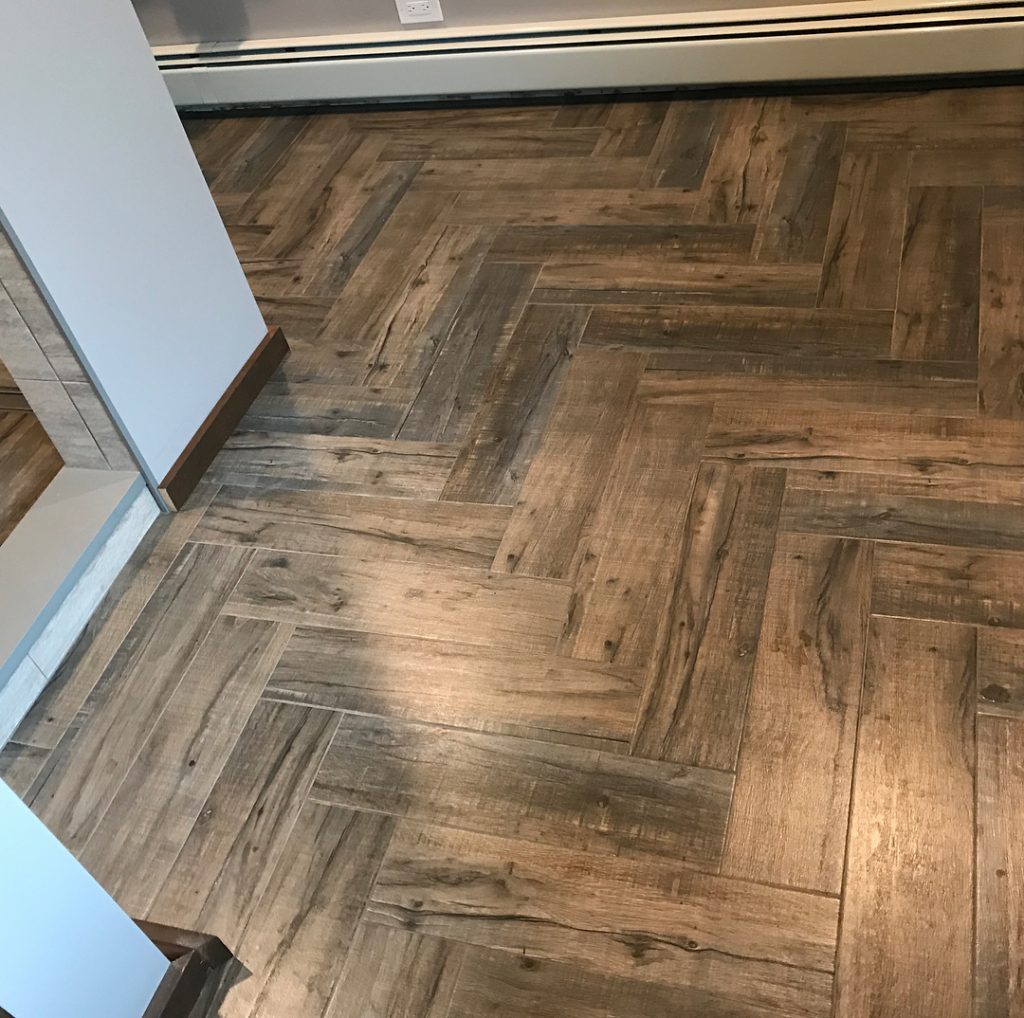 wood floor herringbone pattern